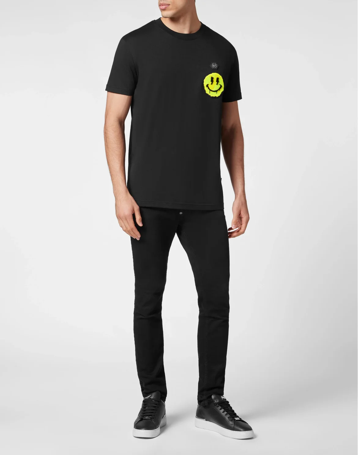 T-shirt Round Neck SS Smile, цвет: Черный