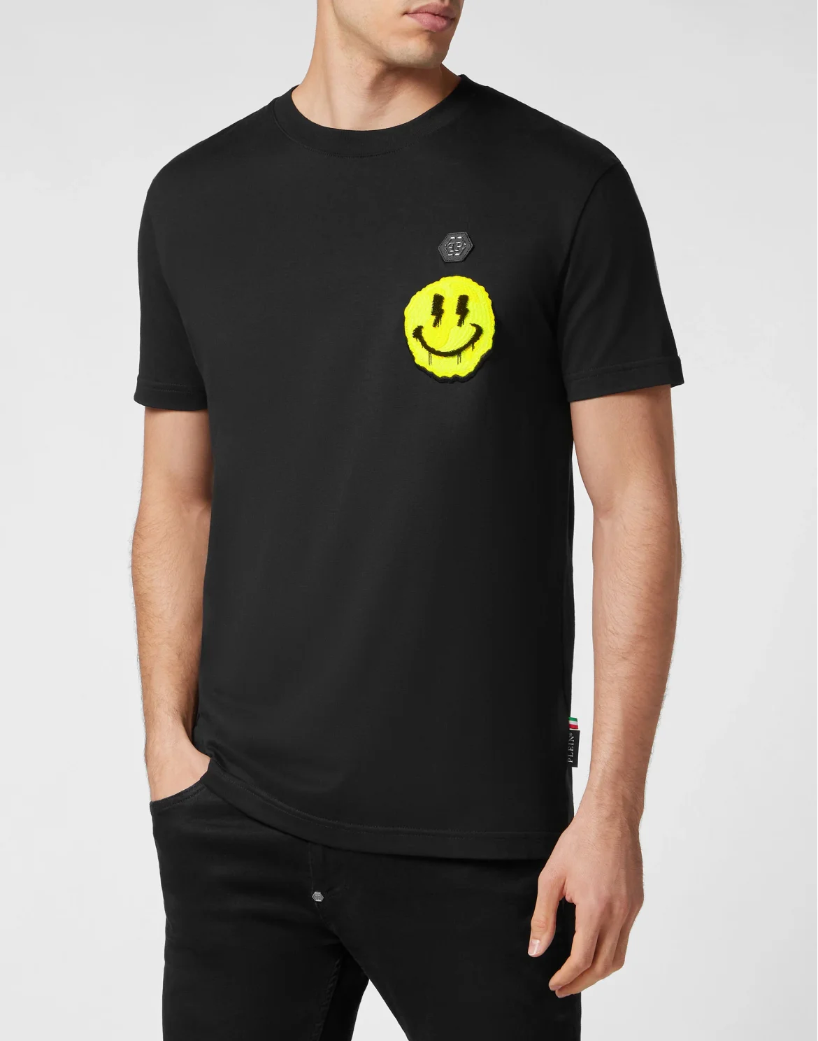 T-shirt Round Neck SS Smile, цвет: Черный