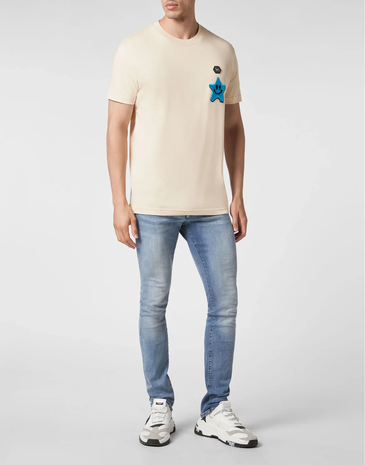 T-shirt Round Neck SS Smile, цвет: Бежевый