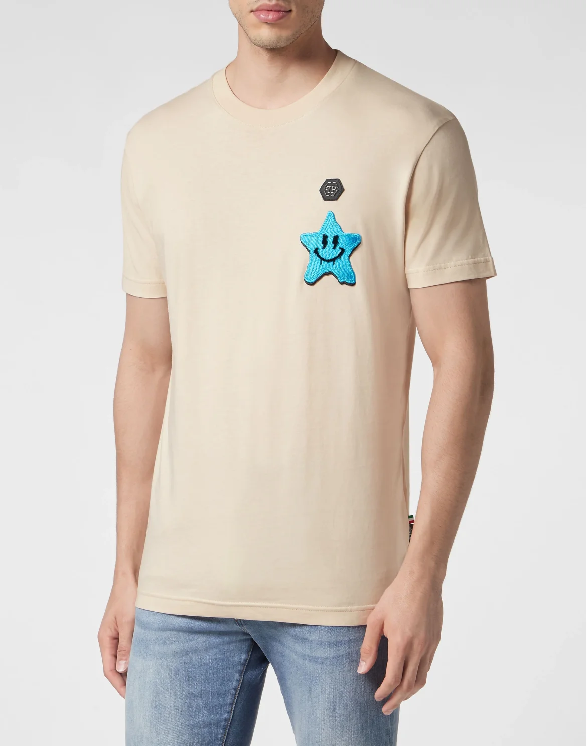 T-shirt Round Neck SS Smile, цвет: Бежевый