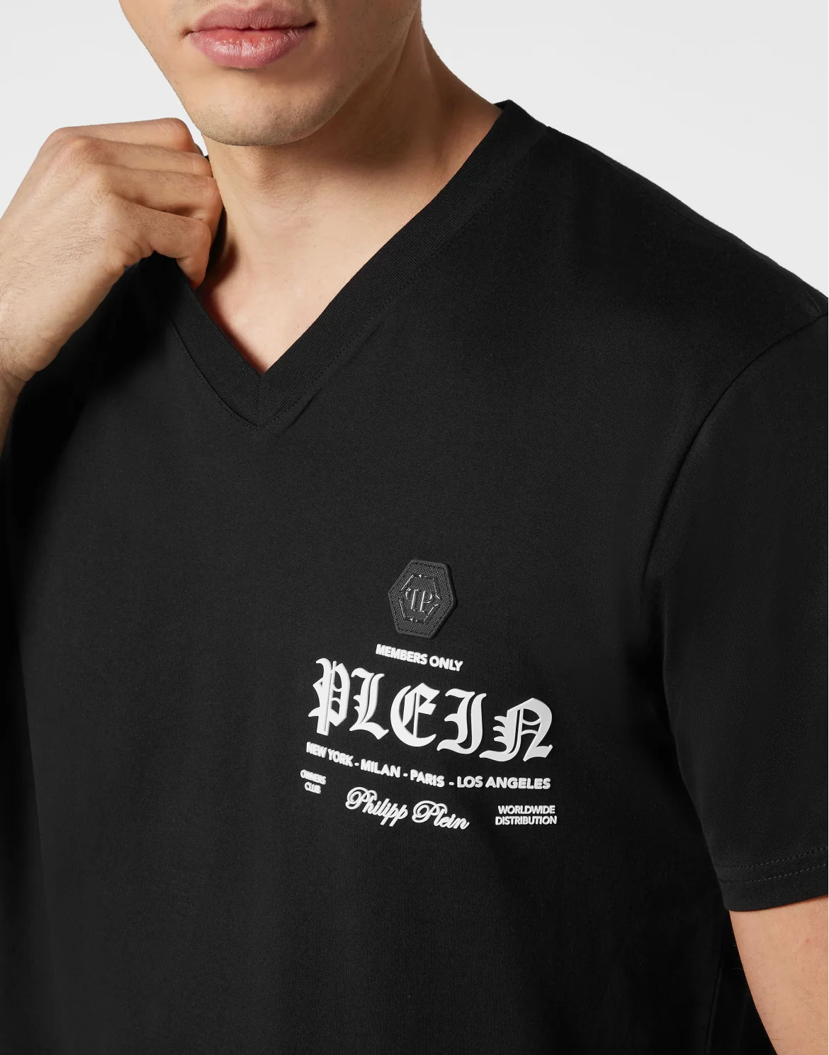 T-shirt V-Neck, цвет: Черный