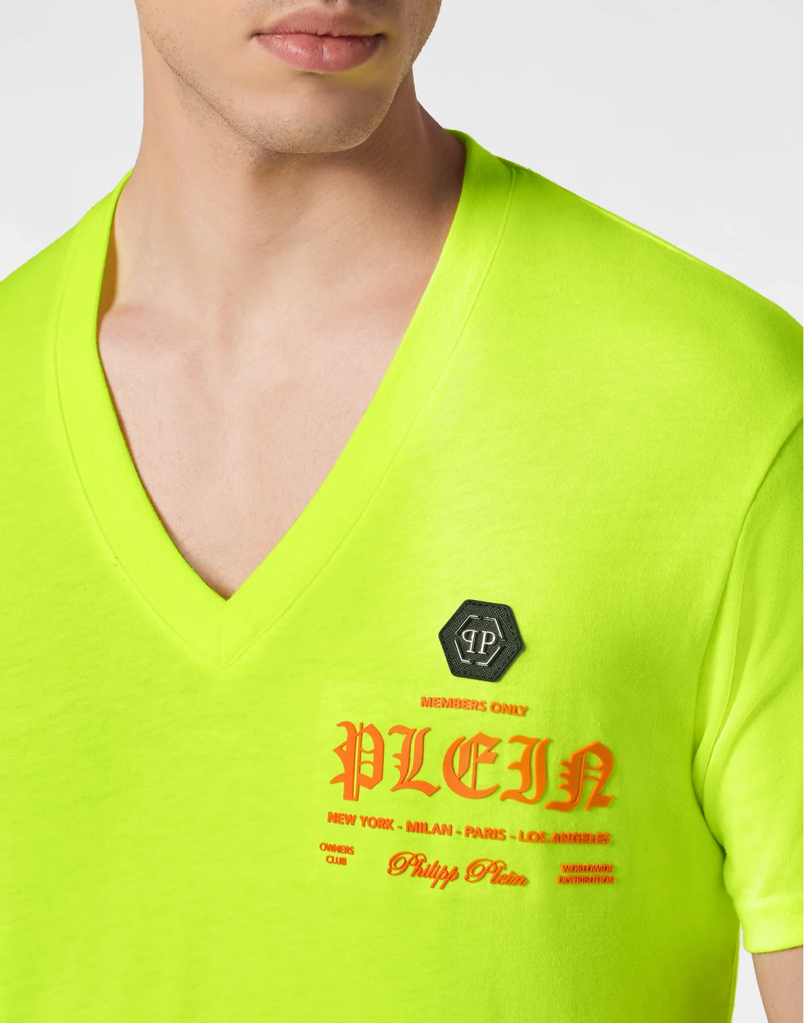 T-shirt V-Neck, цвет: Желтый