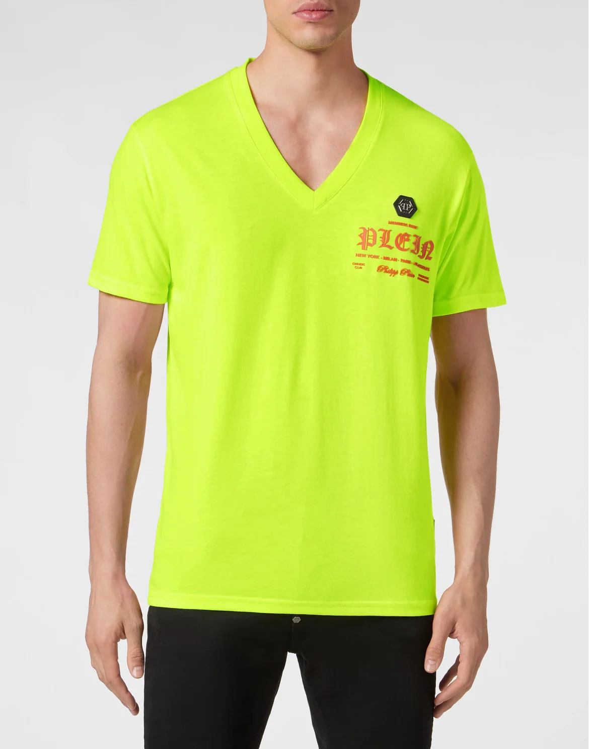 T-shirt V-Neck, цвет: Желтый