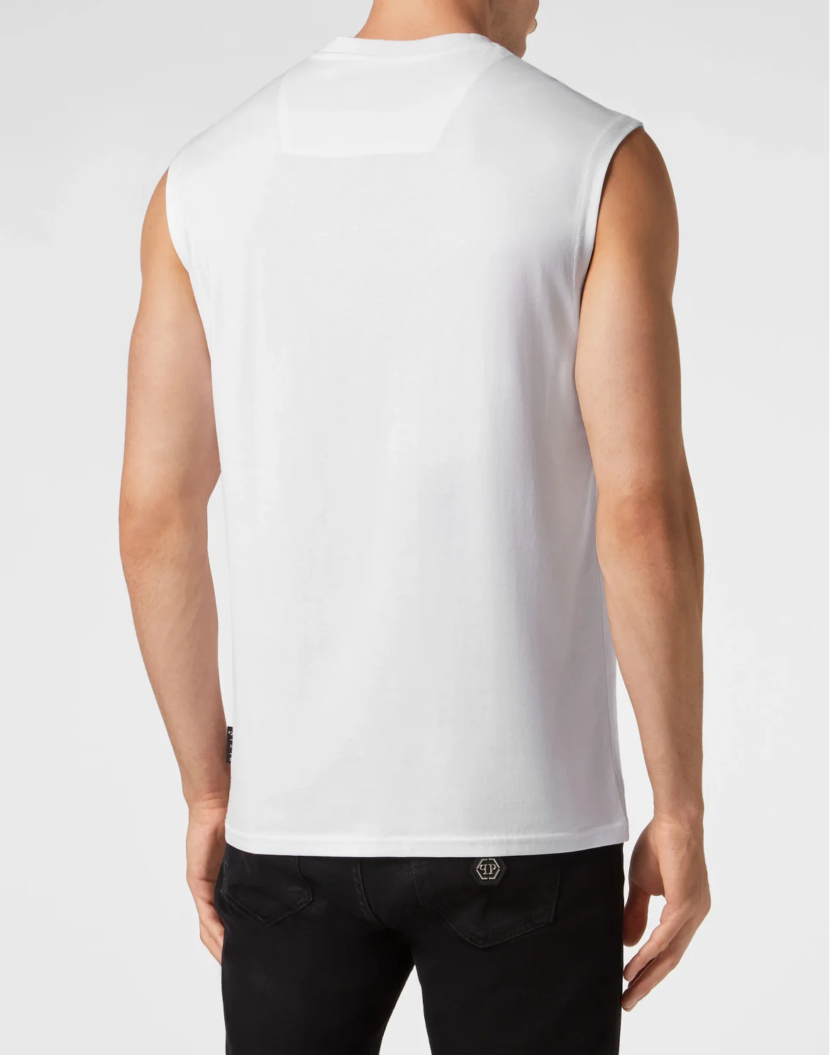 Sleeveless T-shirt Round Neck, цвет: Белый