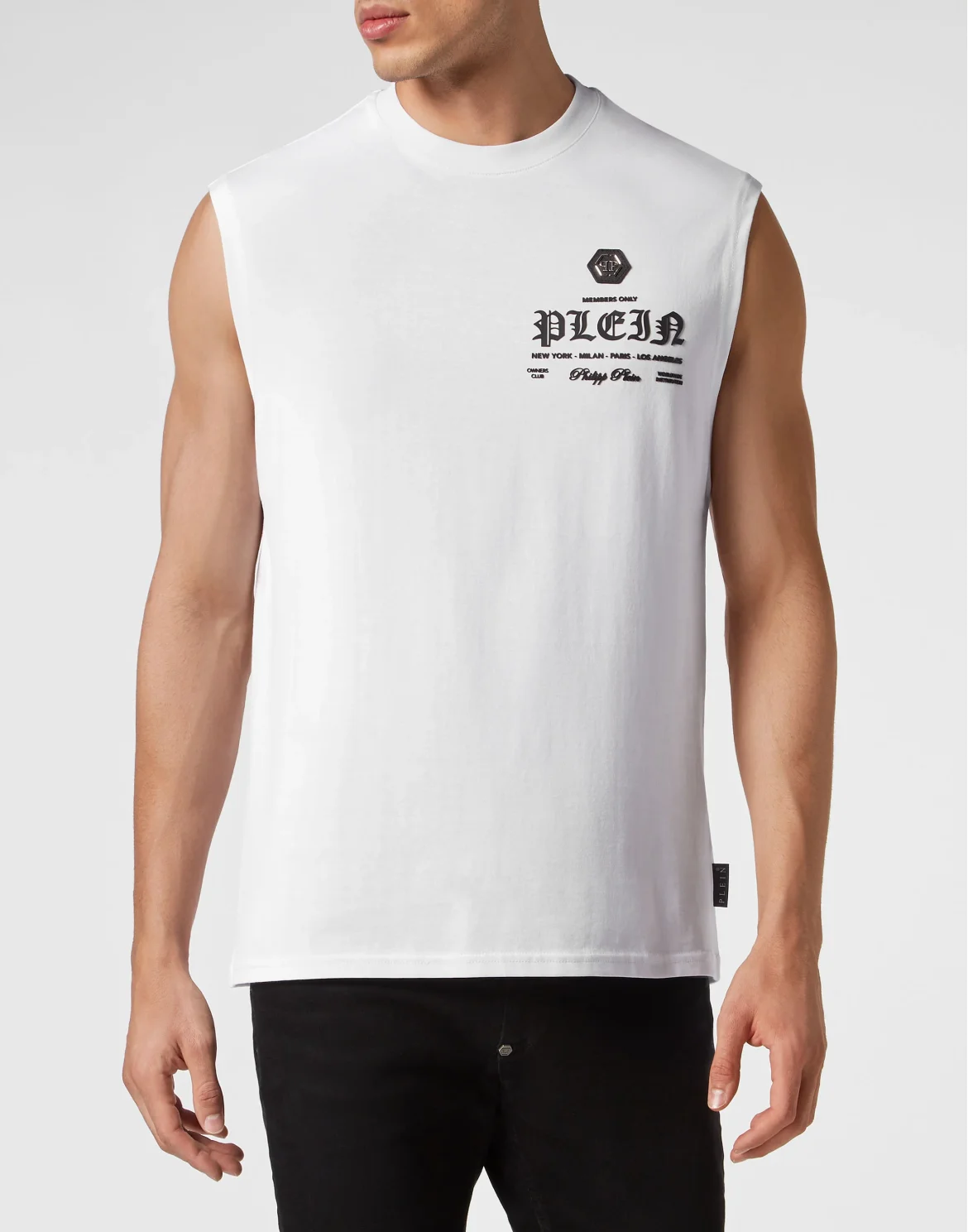 Sleeveless T-shirt Round Neck, цвет: Белый