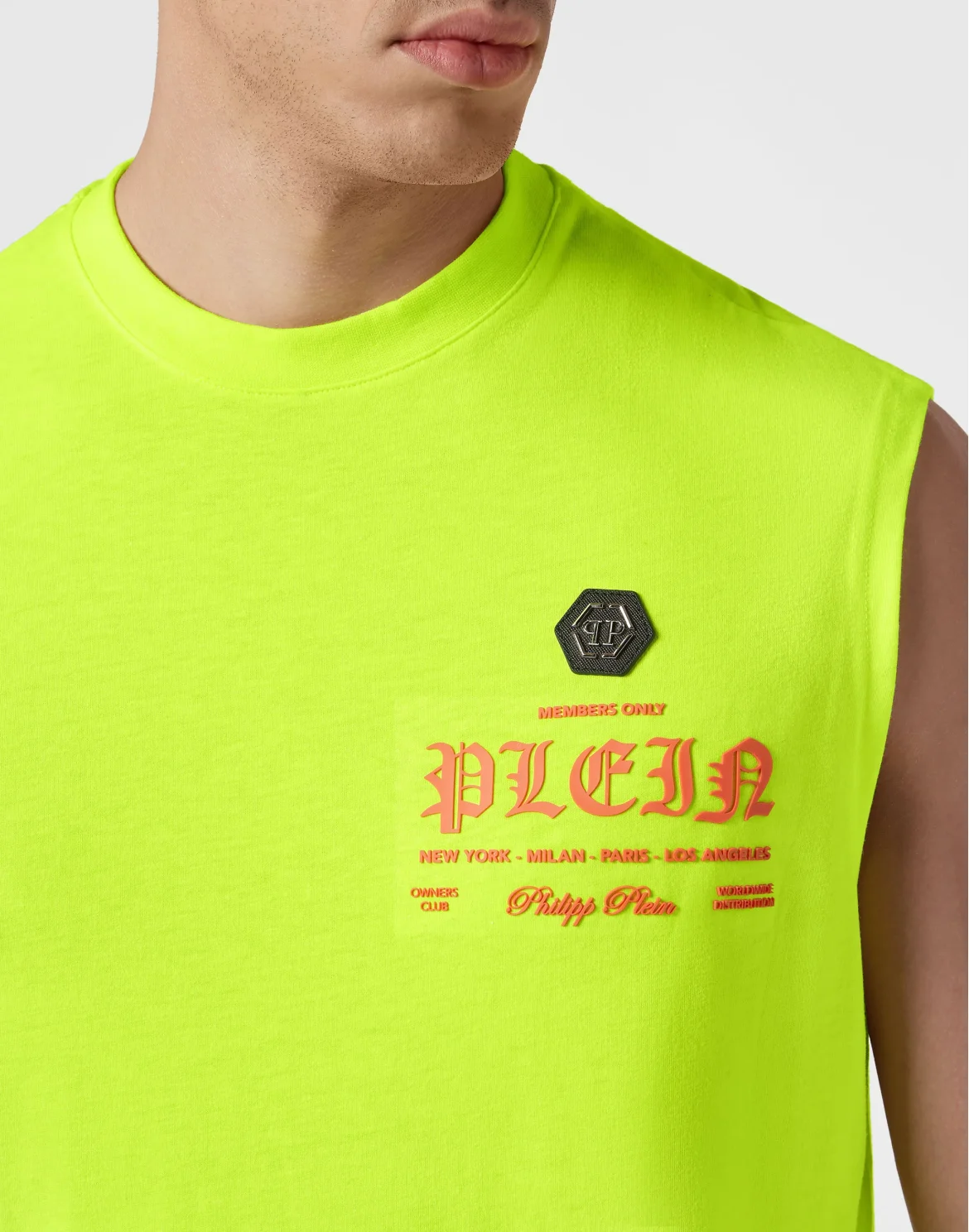 Sleeveless T-shirt Round Neck, цвет: Желтый