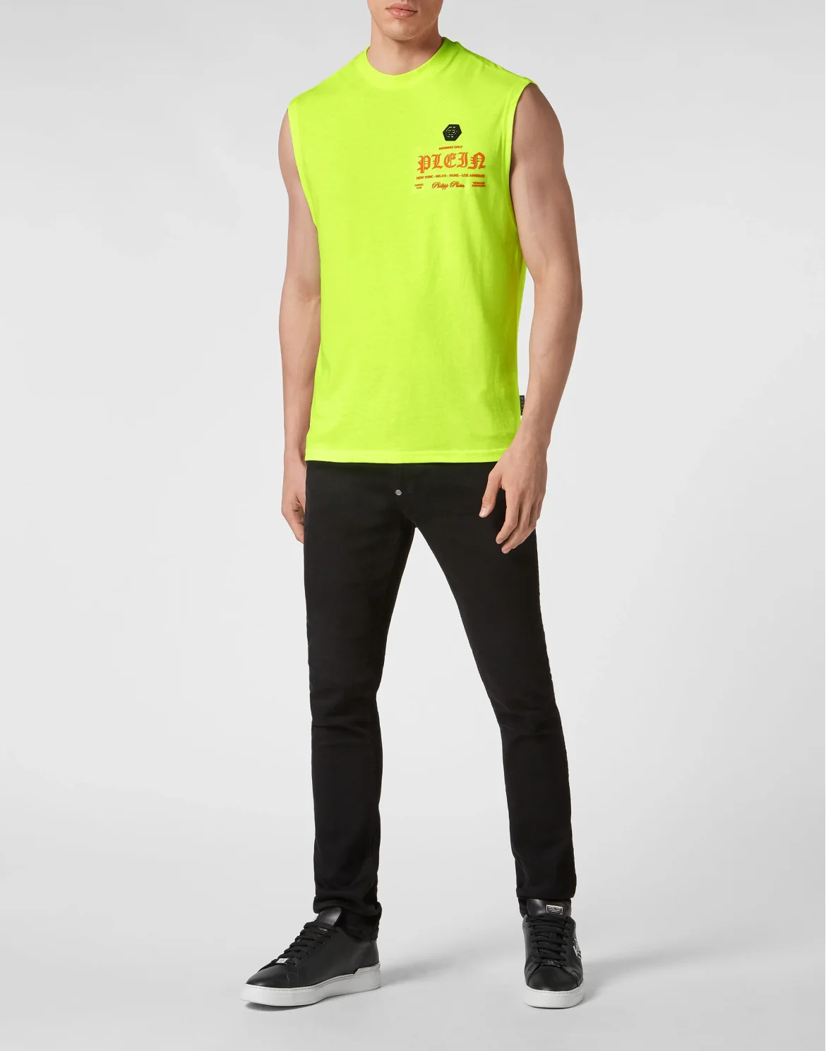Sleeveless T-shirt Round Neck, цвет: Желтый