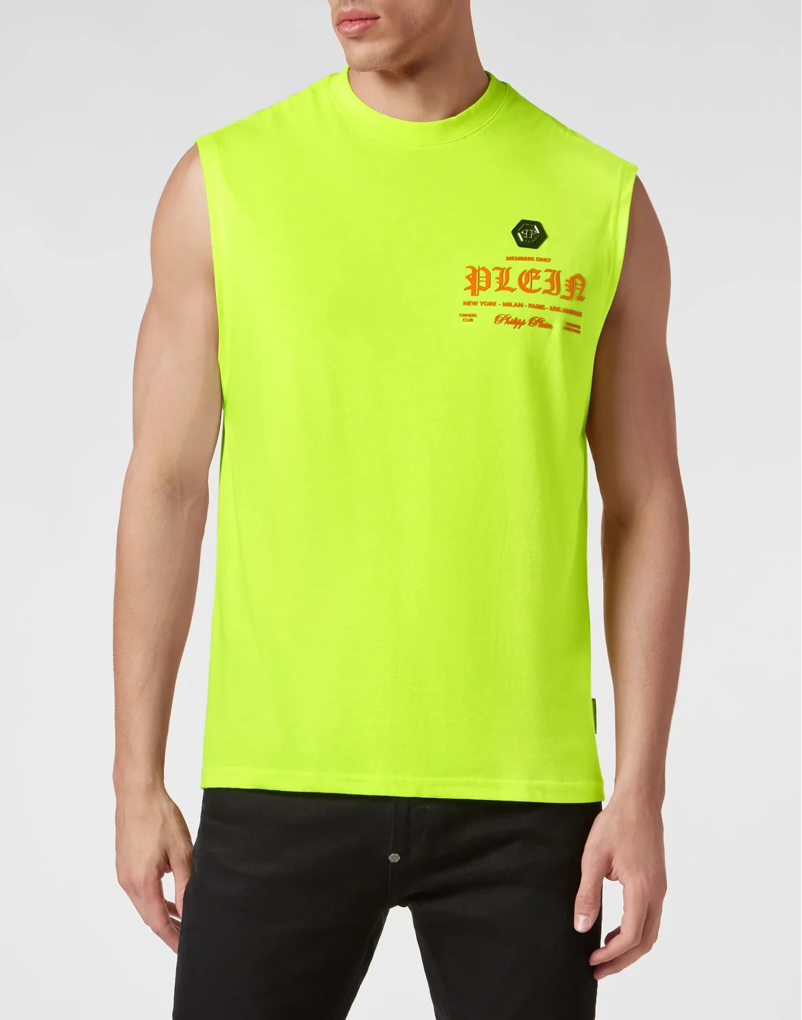 Sleeveless T-shirt Round Neck, цвет: Желтый