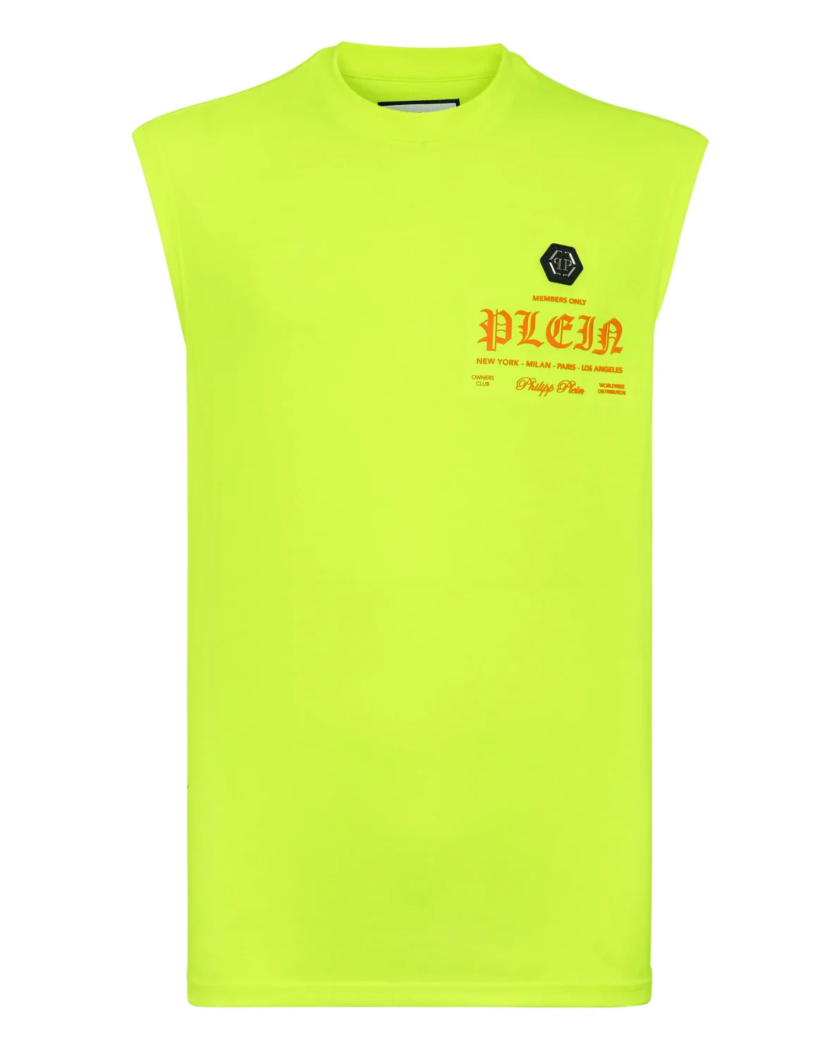 Sleeveless T-shirt Round Neck, цвет: Желтый