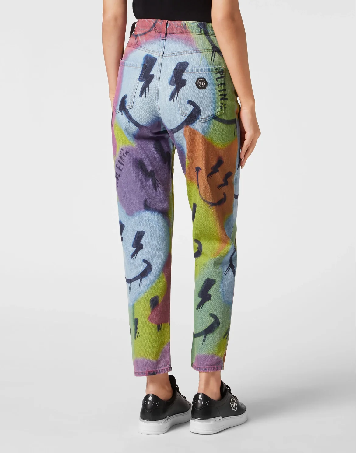 Denim Trousers Mom Fit Smile, цвет: Мультиколор
