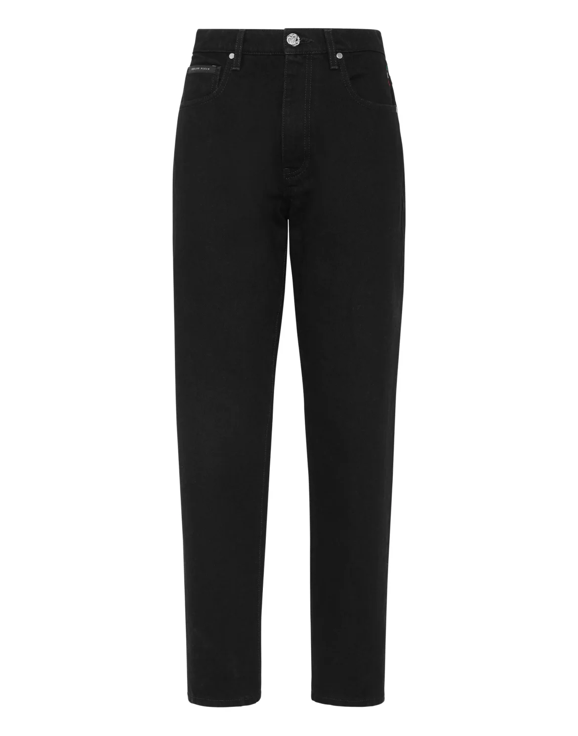 Denim Trousers Mom Fit, цвет: Черный