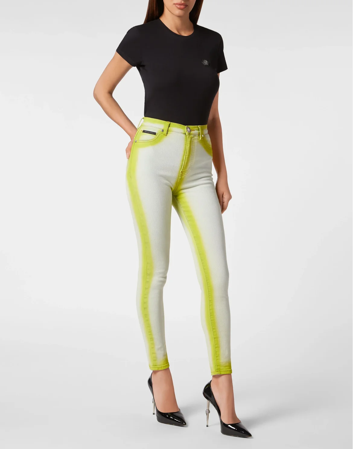 Super High Waist Jeggings Fluo, цвет: Белый