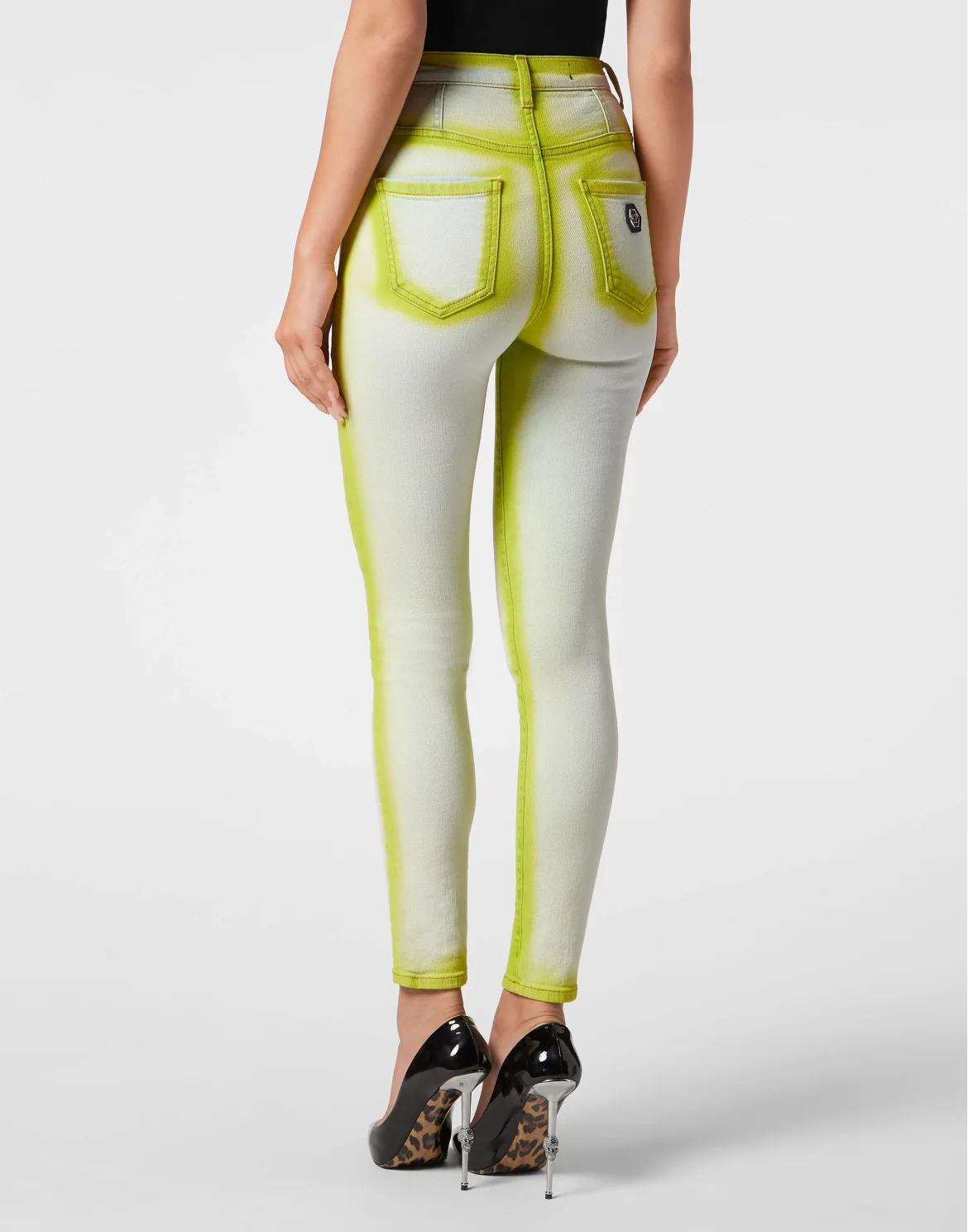 Super High Waist Jeggings Fluo, цвет: Белый