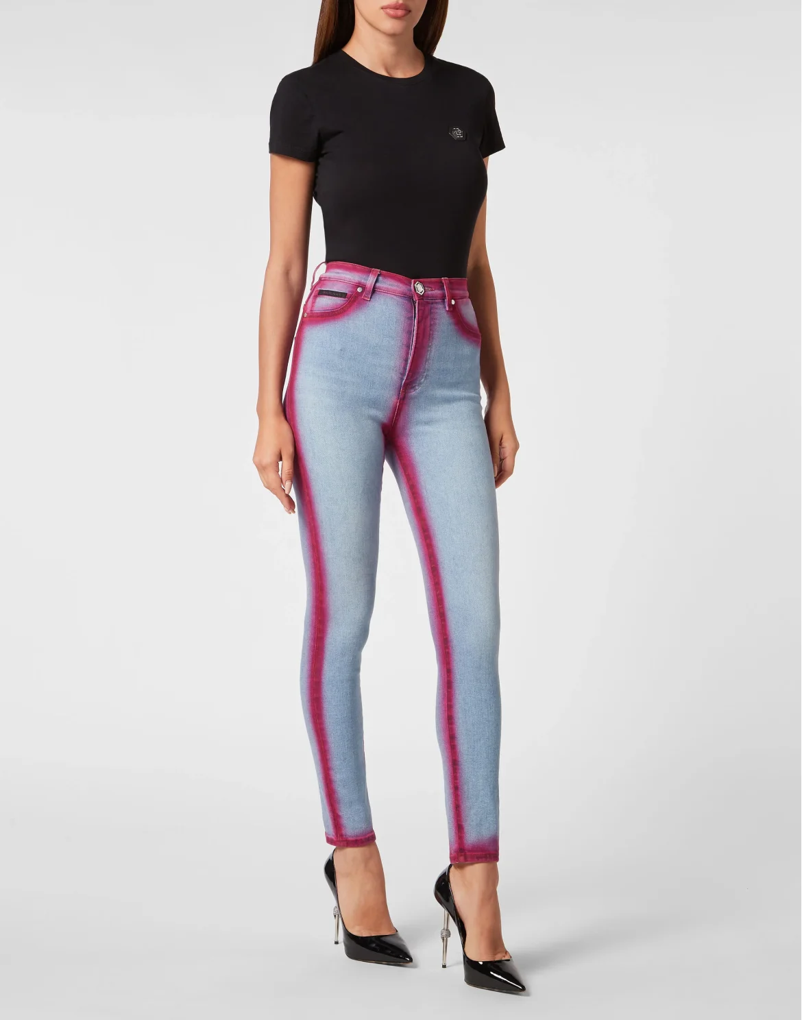 Super High Waist Jeggings Fluo, цвет: Синий