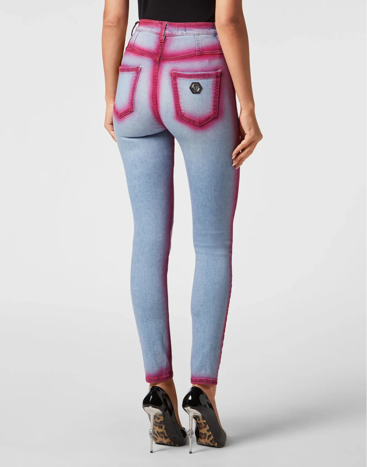 Super High Waist Jeggings Fluo, цвет: Синий