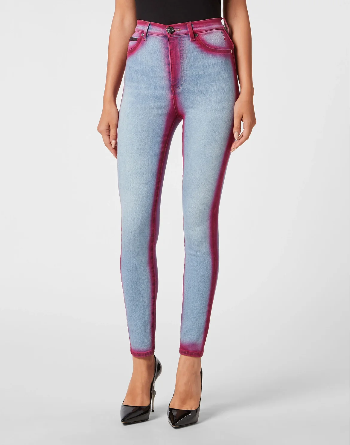 Super High Waist Jeggings Fluo, цвет: Синий