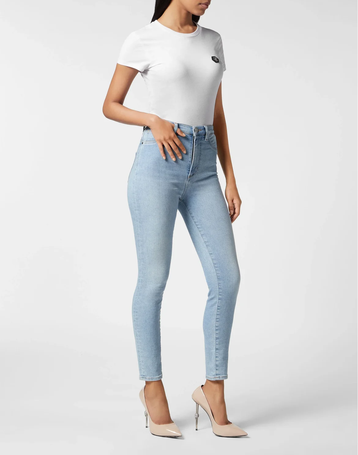 Super High Waist Jeggings, цвет: Синий