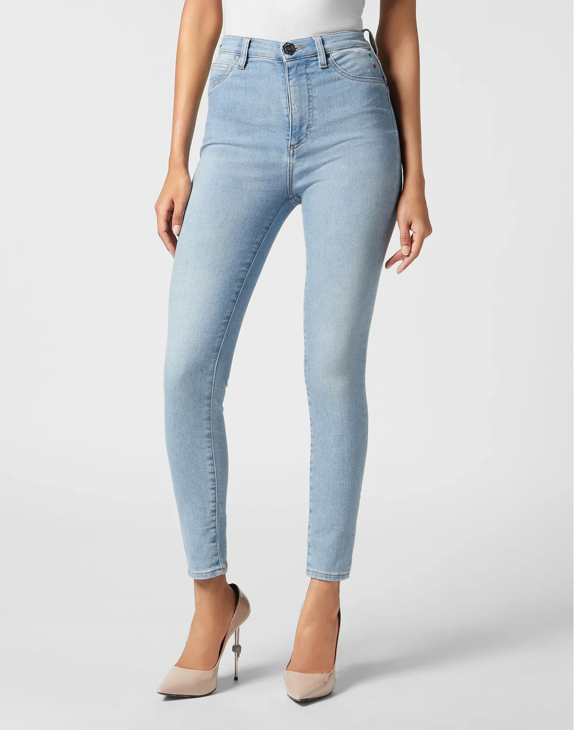 Super High Waist Jeggings, цвет: Синий