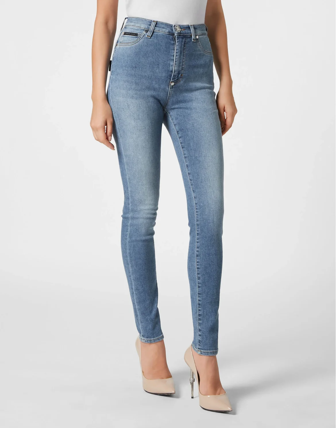 Super High Waist Jeggings, цвет: Синий