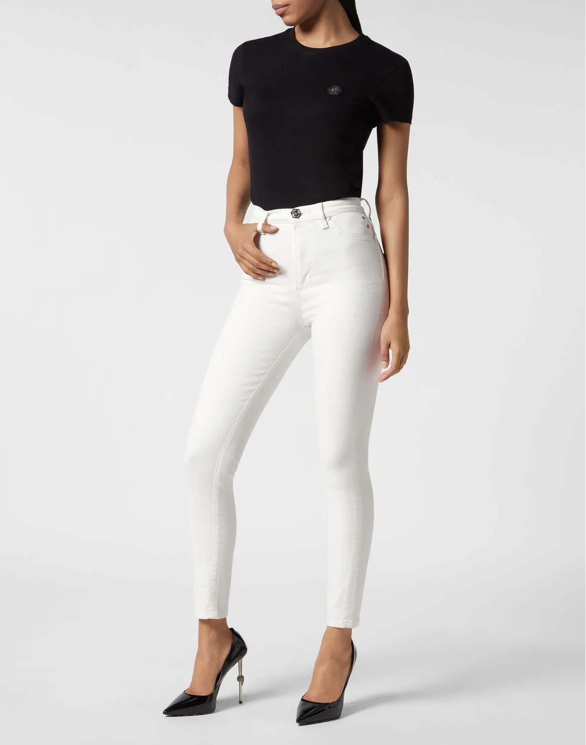 Super High Waist Jeggings, цвет: Белый