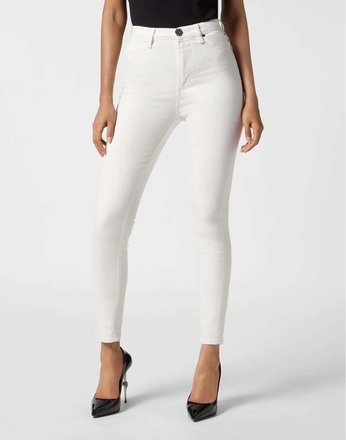 Super High Waist Jeggings, цвет: Белый