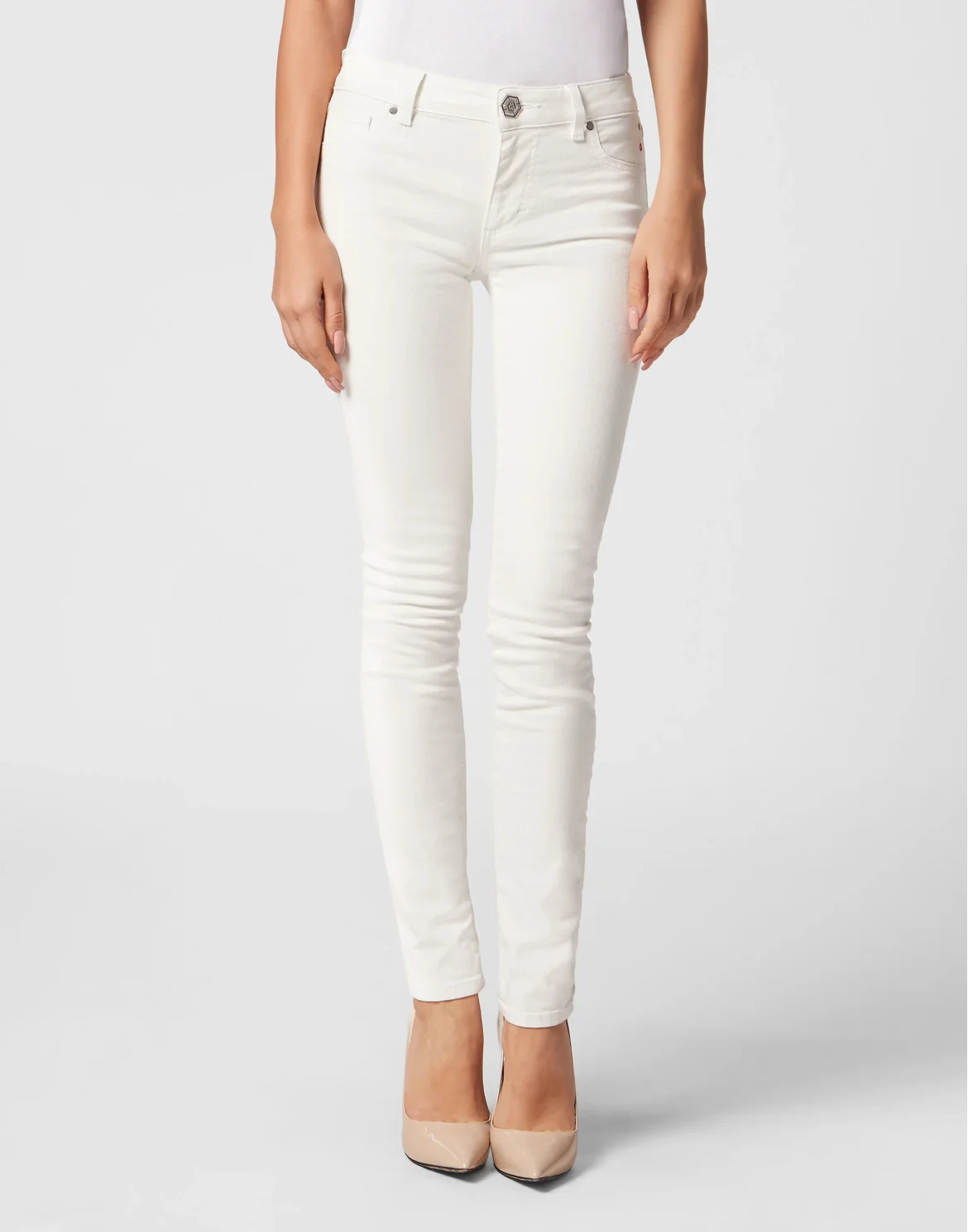 Denim Jeggings, цвет: Белый
