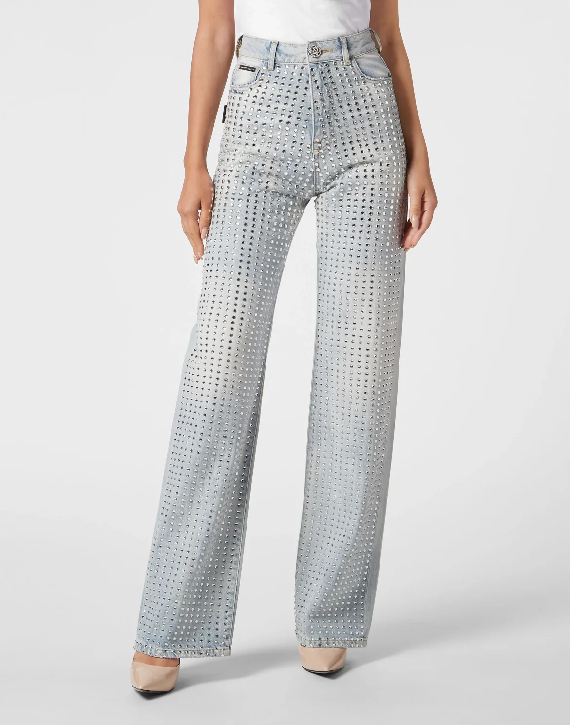 Denim Trousers Palace Fit Crystal Pinstripe, цвет: Голубой