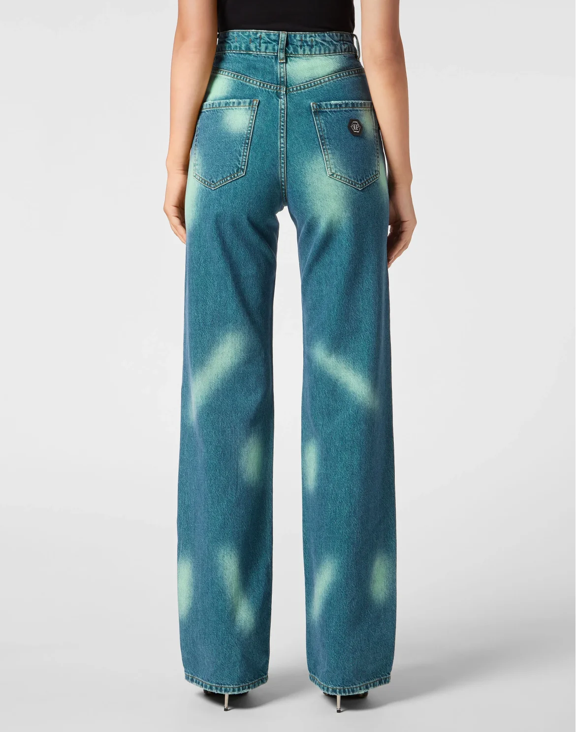 Denim Trousers Palace Fit Tie-Dye, цвет: Синий