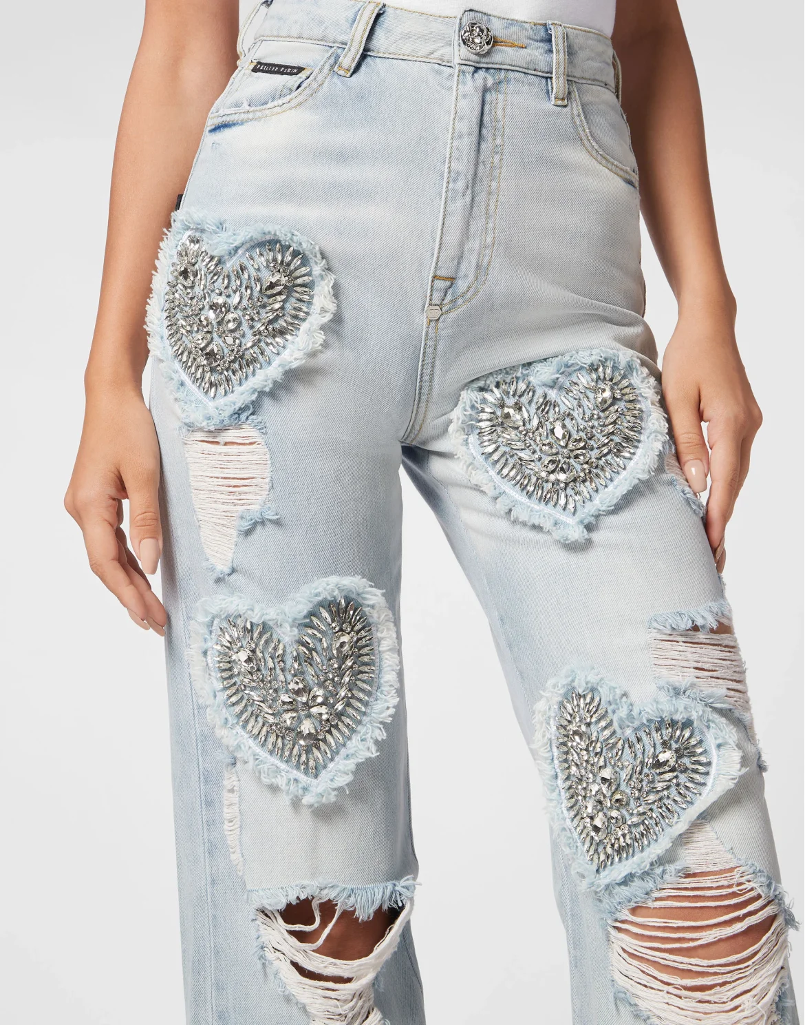 Denim Trousers Palace Fit Heart, цвет: Голубой