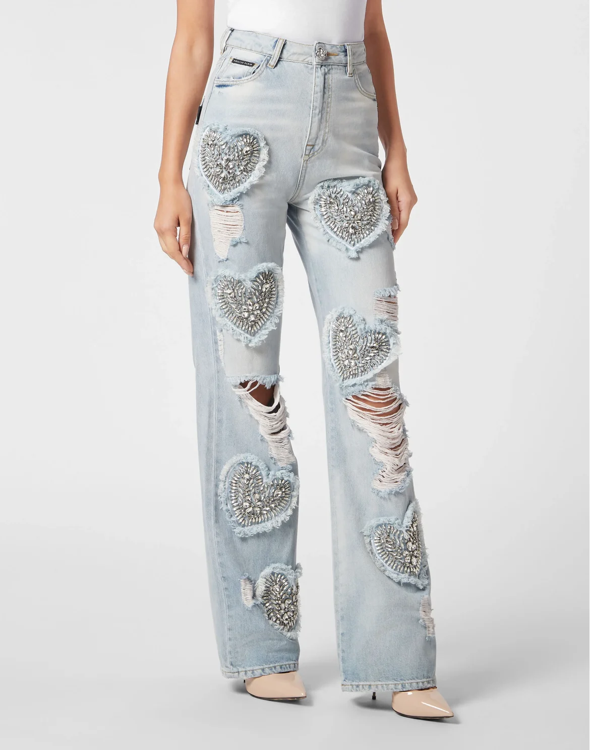 Denim Trousers Palace Fit Heart, цвет: Голубой