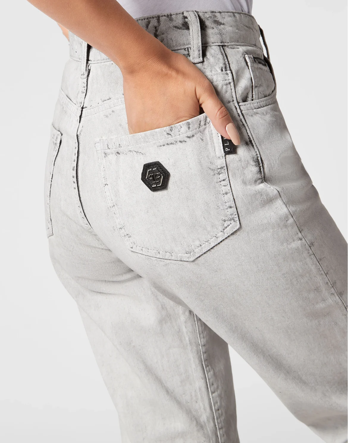 Denim Trousers Mom Fit, цвет: Белый