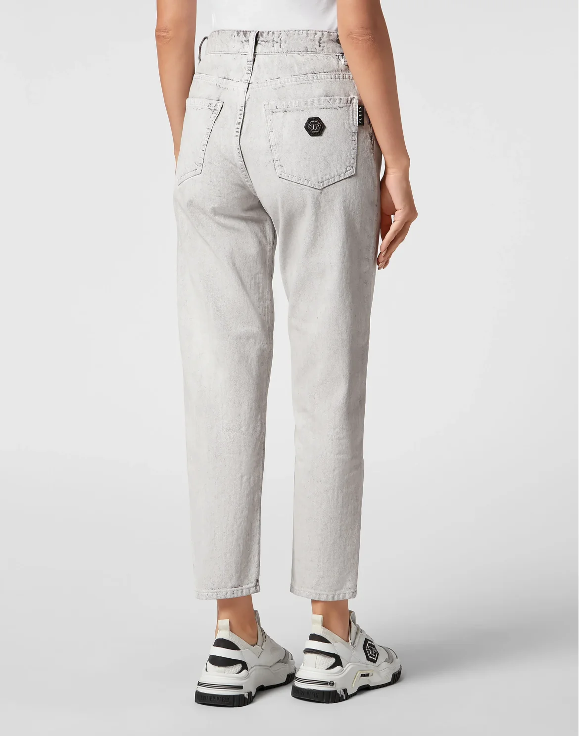 Denim Trousers Mom Fit, цвет: Белый