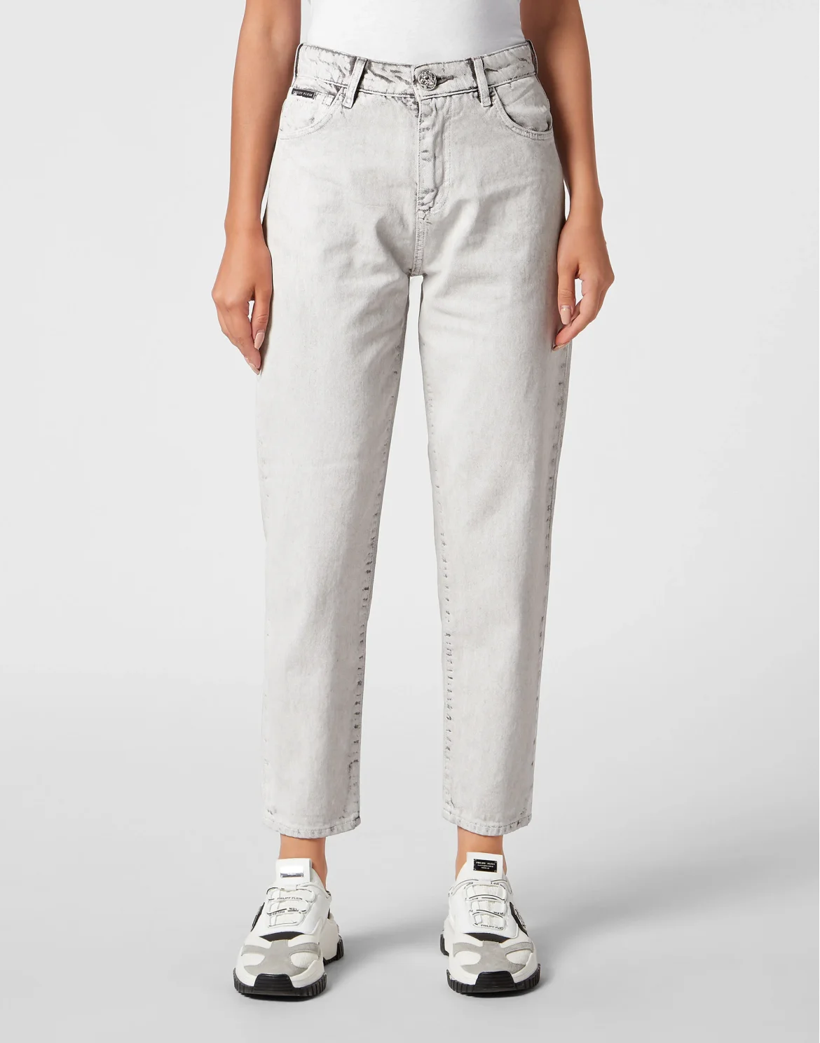 Denim Trousers Mom Fit, цвет: Белый