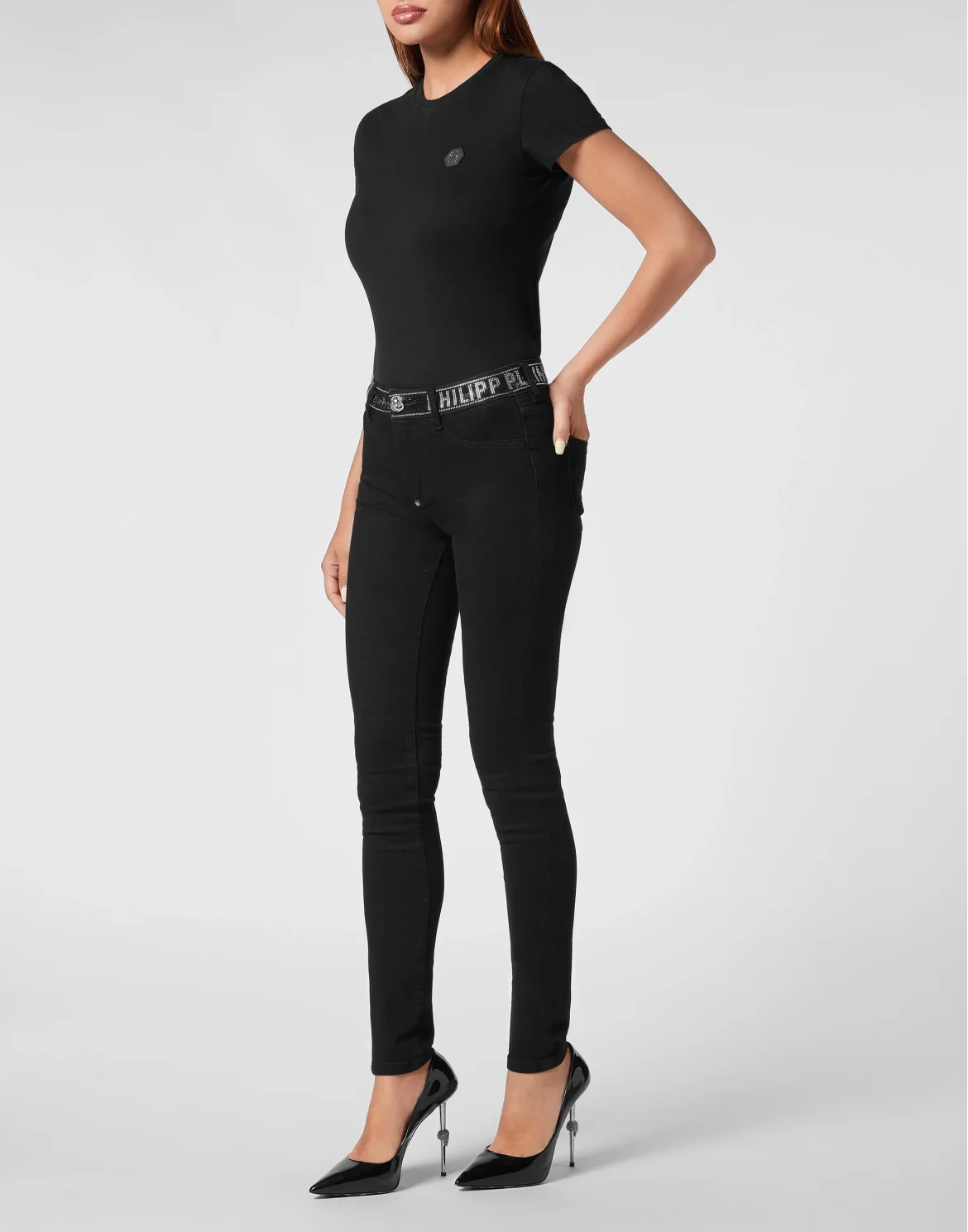 Denim Jeggins Strass, цвет: Черный