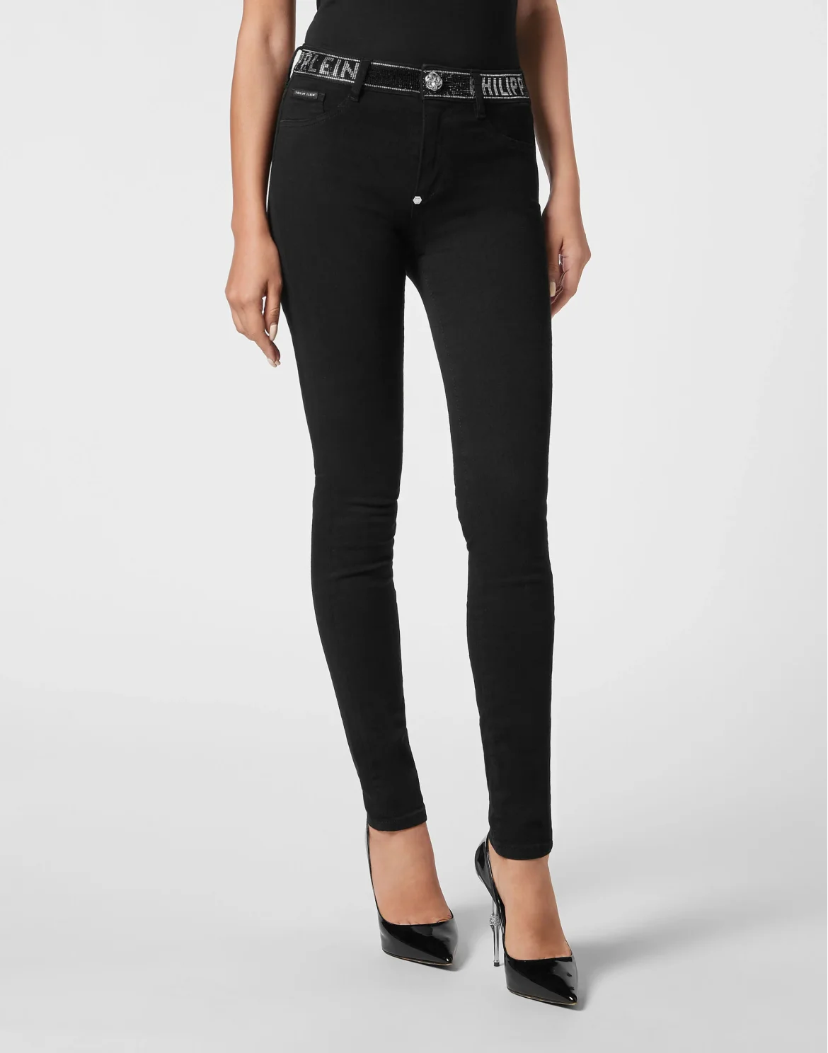 Denim Jeggins Strass, цвет: Черный