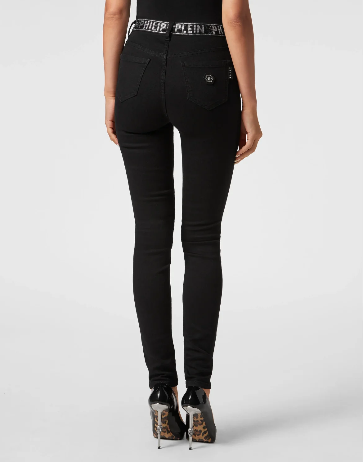 High Waist Jeggings Crystal, цвет: Черный