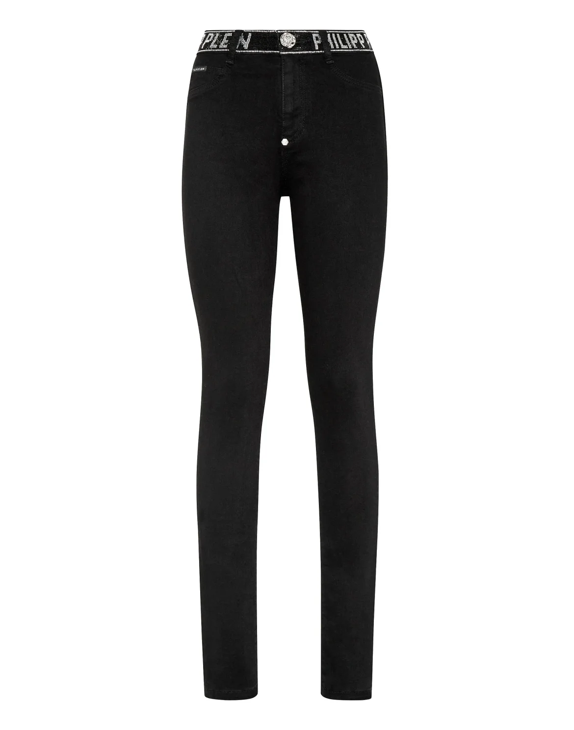 High Waist Jeggings Crystal, цвет: Черный