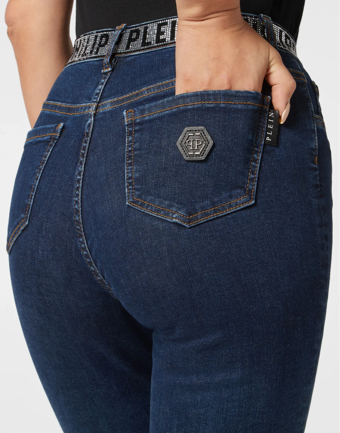 High Waist Jeggings Crystal, цвет: Синий