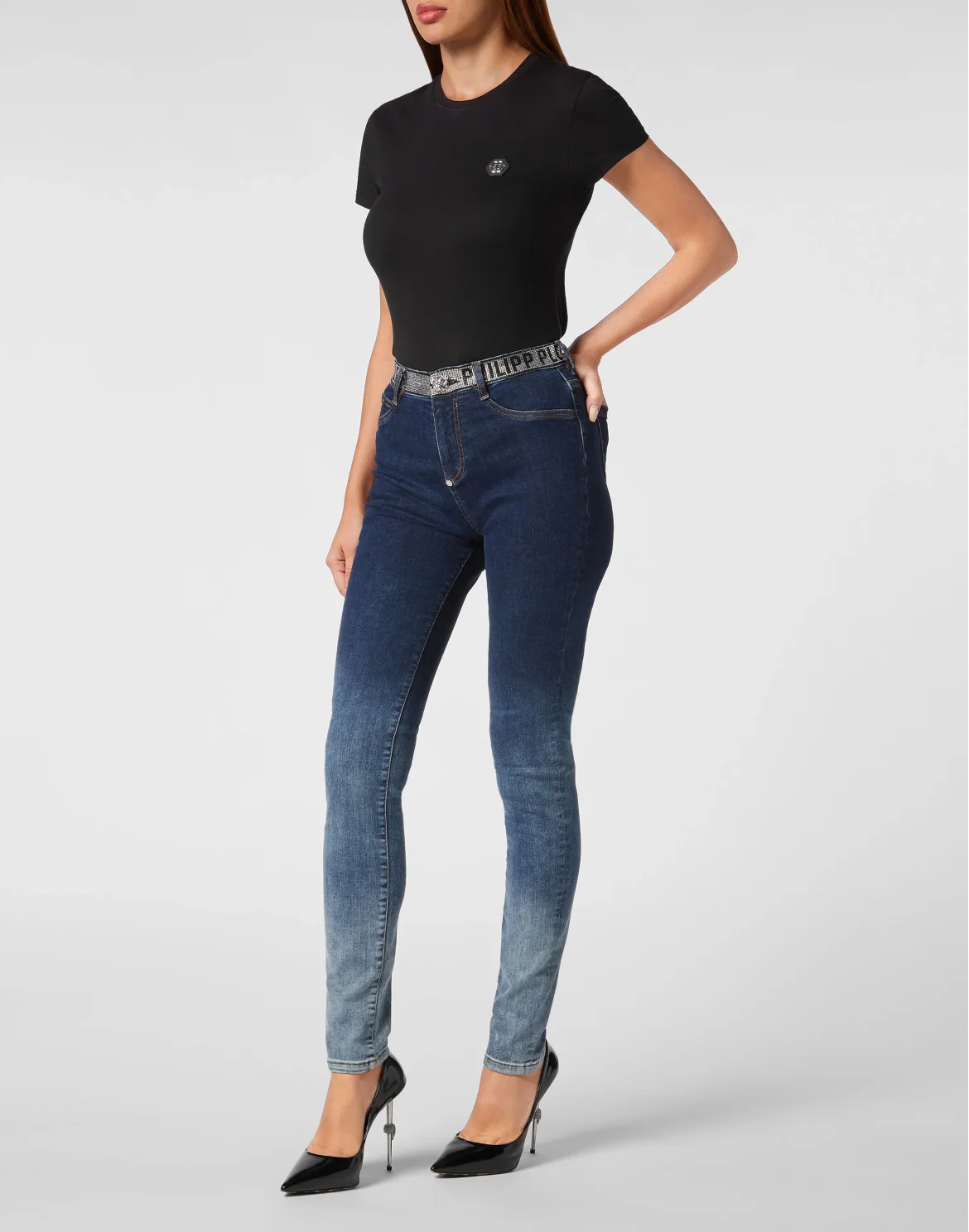 High Waist Jeggings Crystal, цвет: Синий