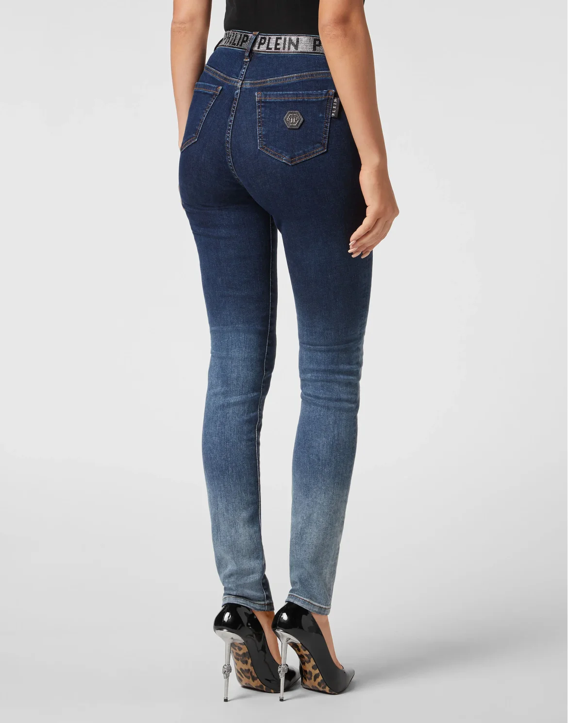 High Waist Jeggings Crystal, цвет: Синий