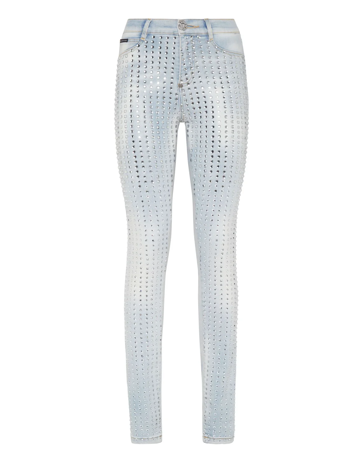 High Waist Jeggings Crystal Pinstripe, цвет: Голубой