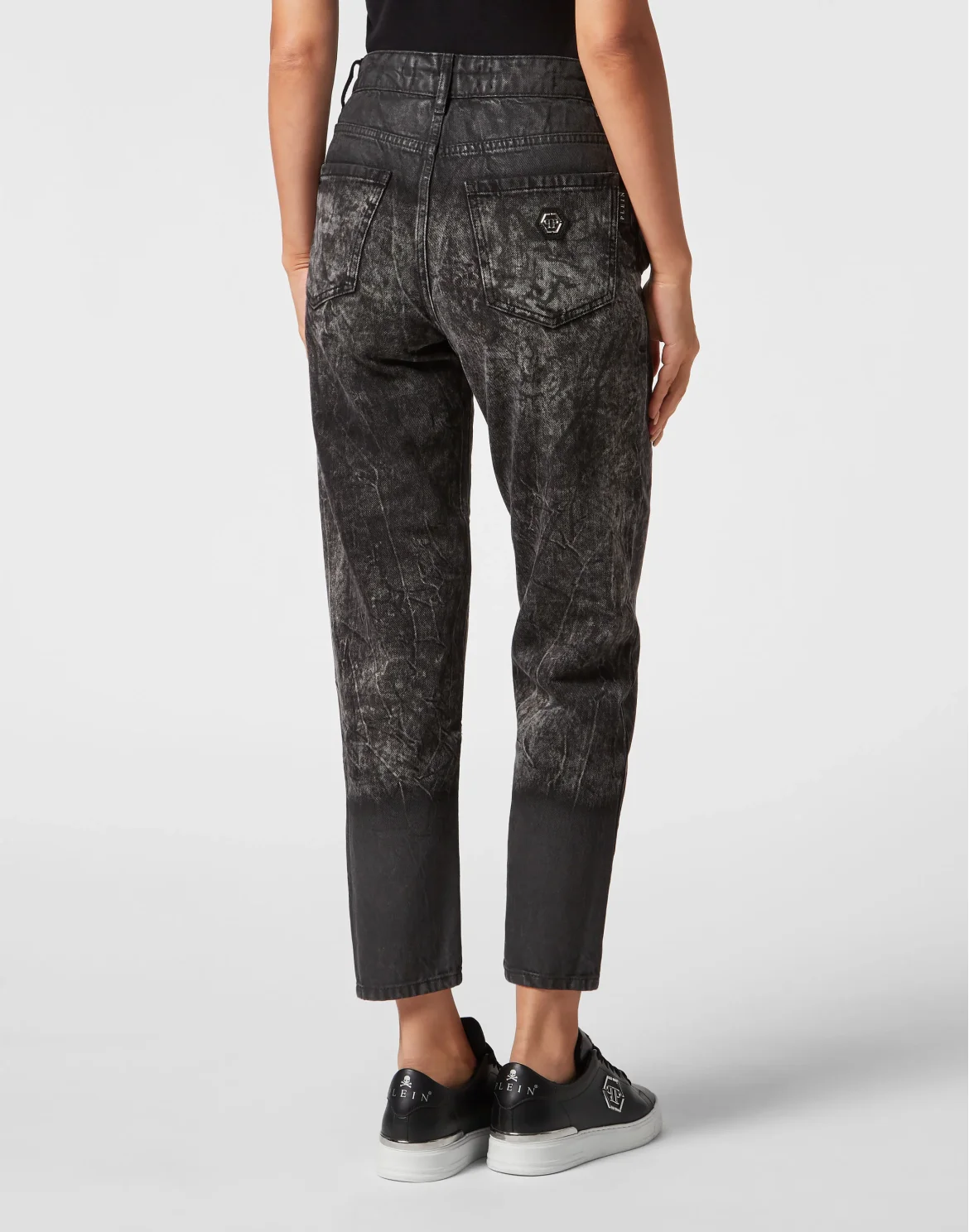 Denim Trousers Mom Fit, цвет: Черный