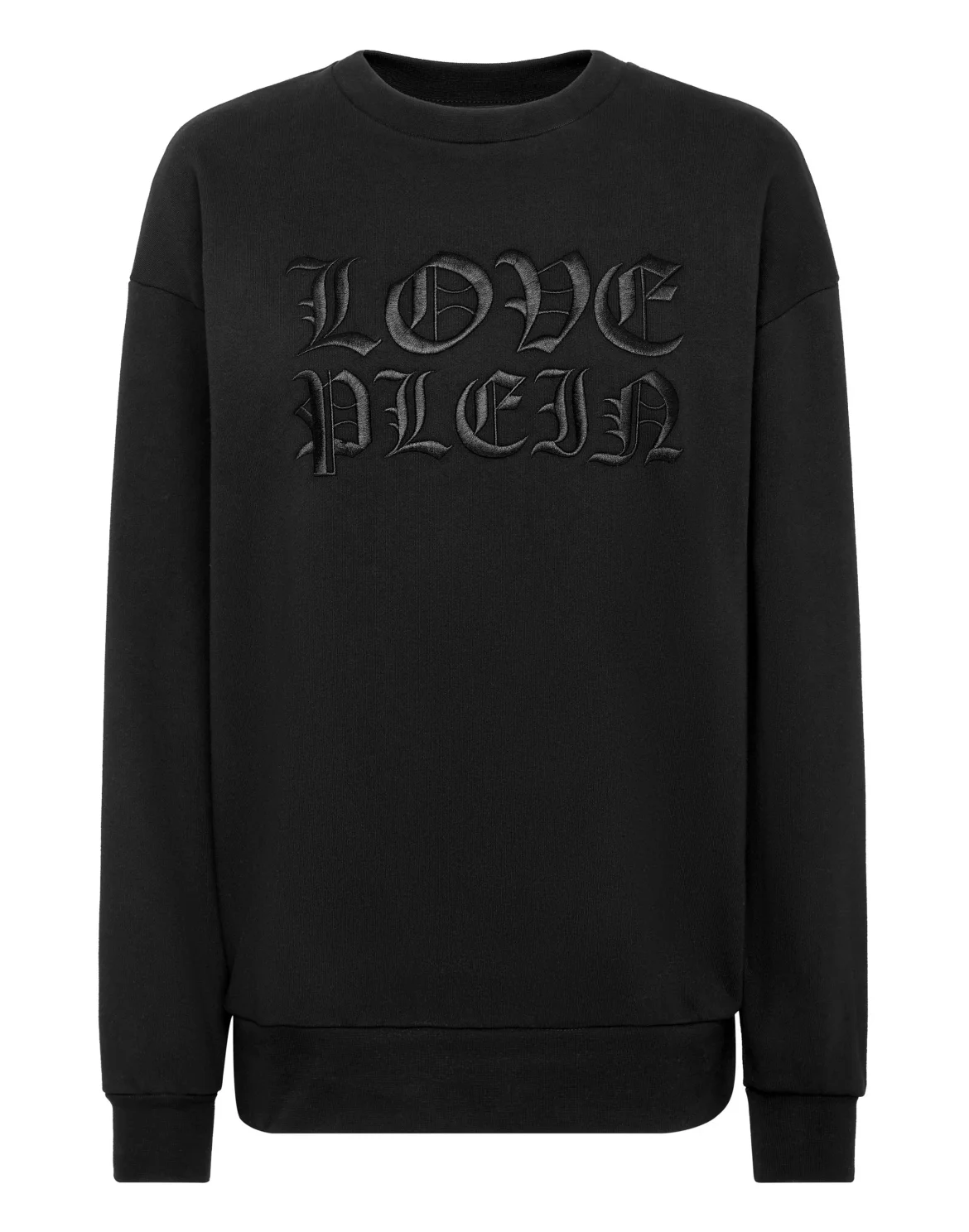 Padded Shoulder Sweatshirt Roundneck Heart, цвет: Черный