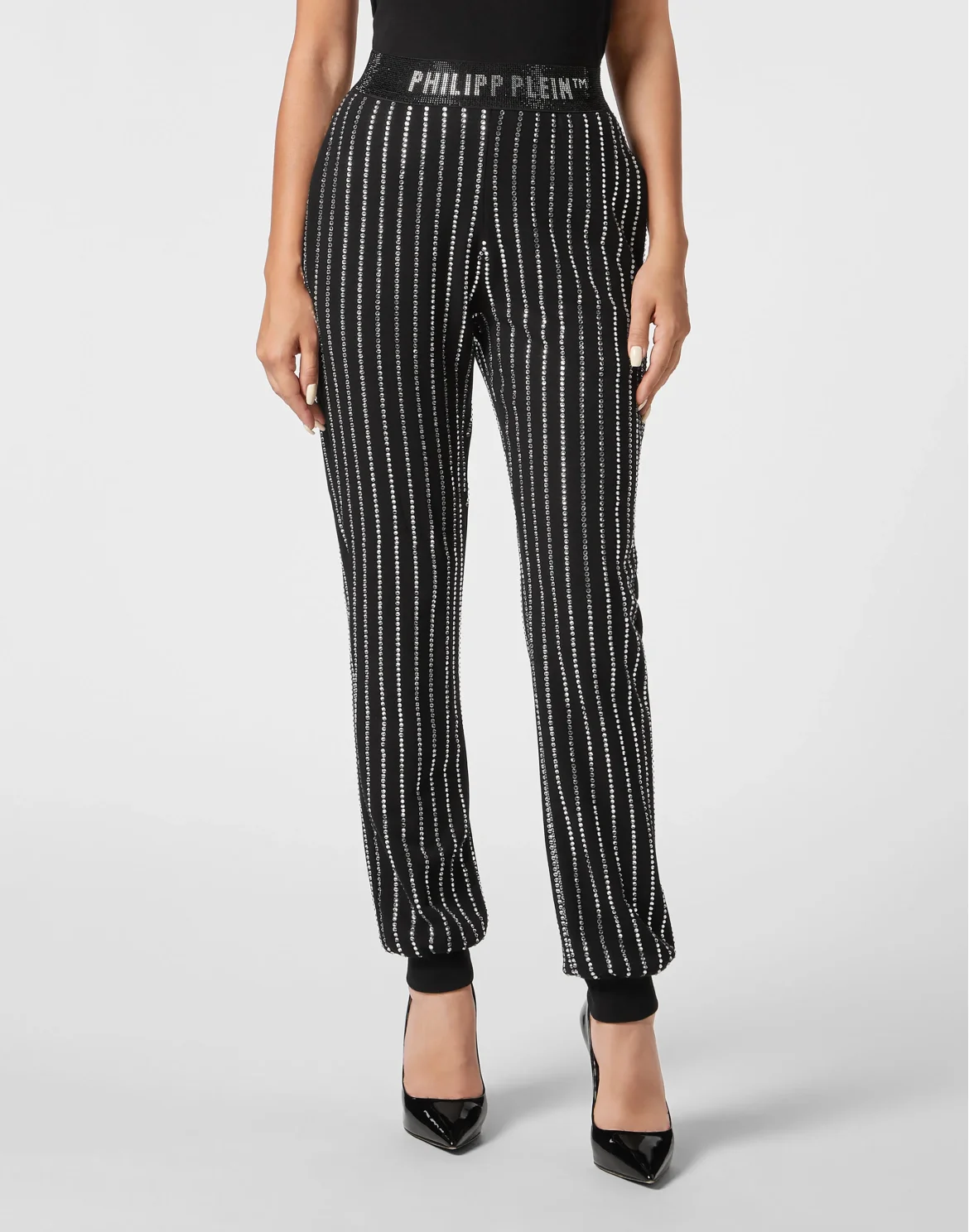 Jogging Trousers Crystal Pinstripe, цвет: Черный