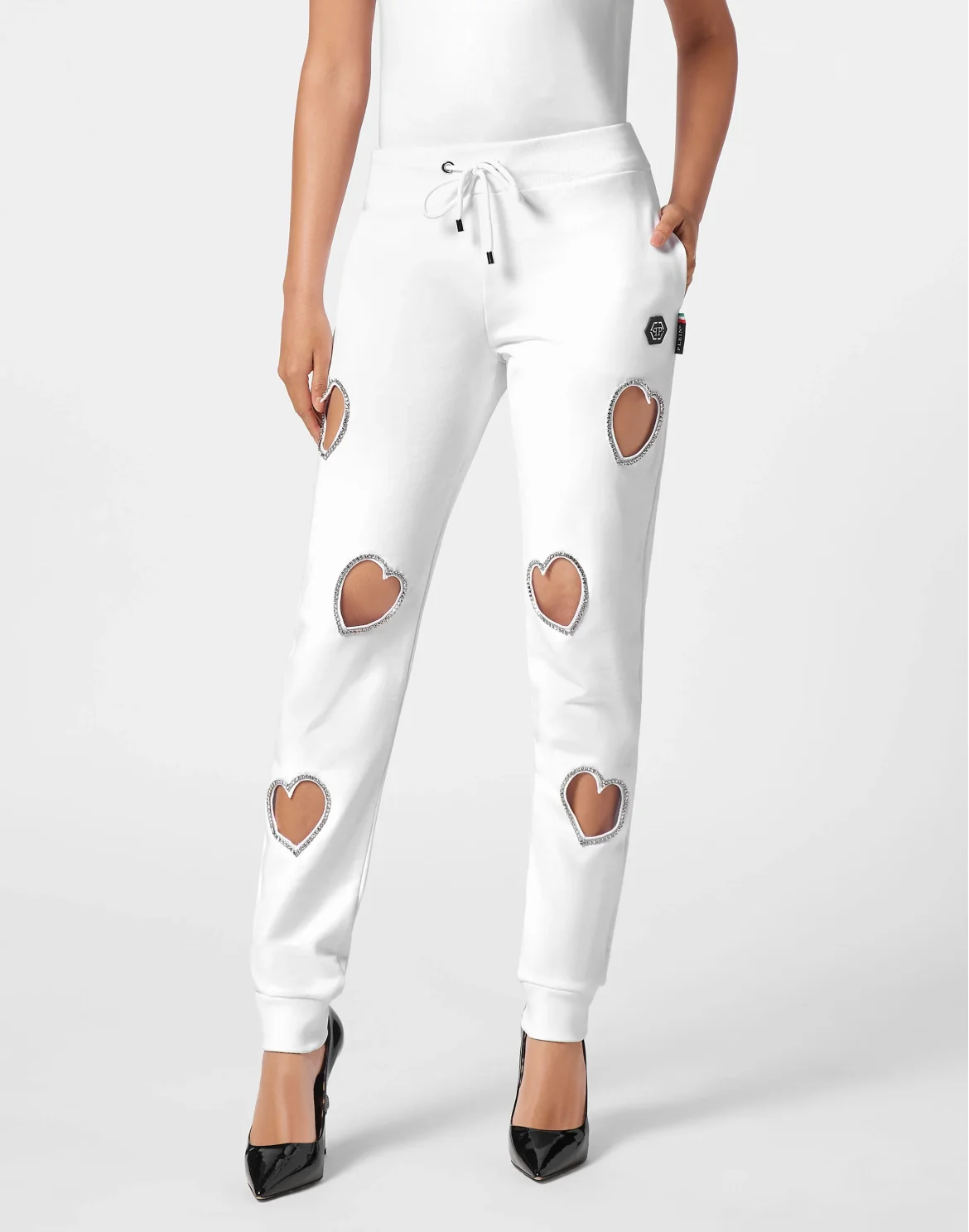 Jogging Trousers Heart, цвет: Белый