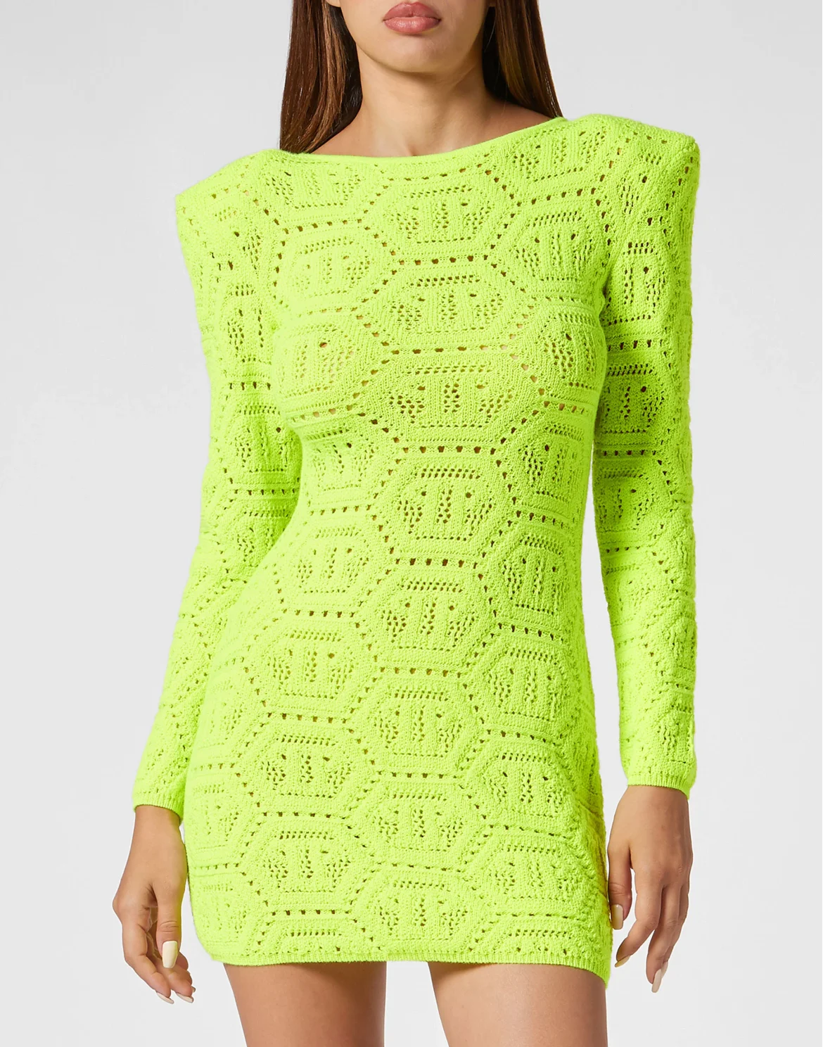 Fluo Knit Mini Dress Monogram, цвет: Желтый