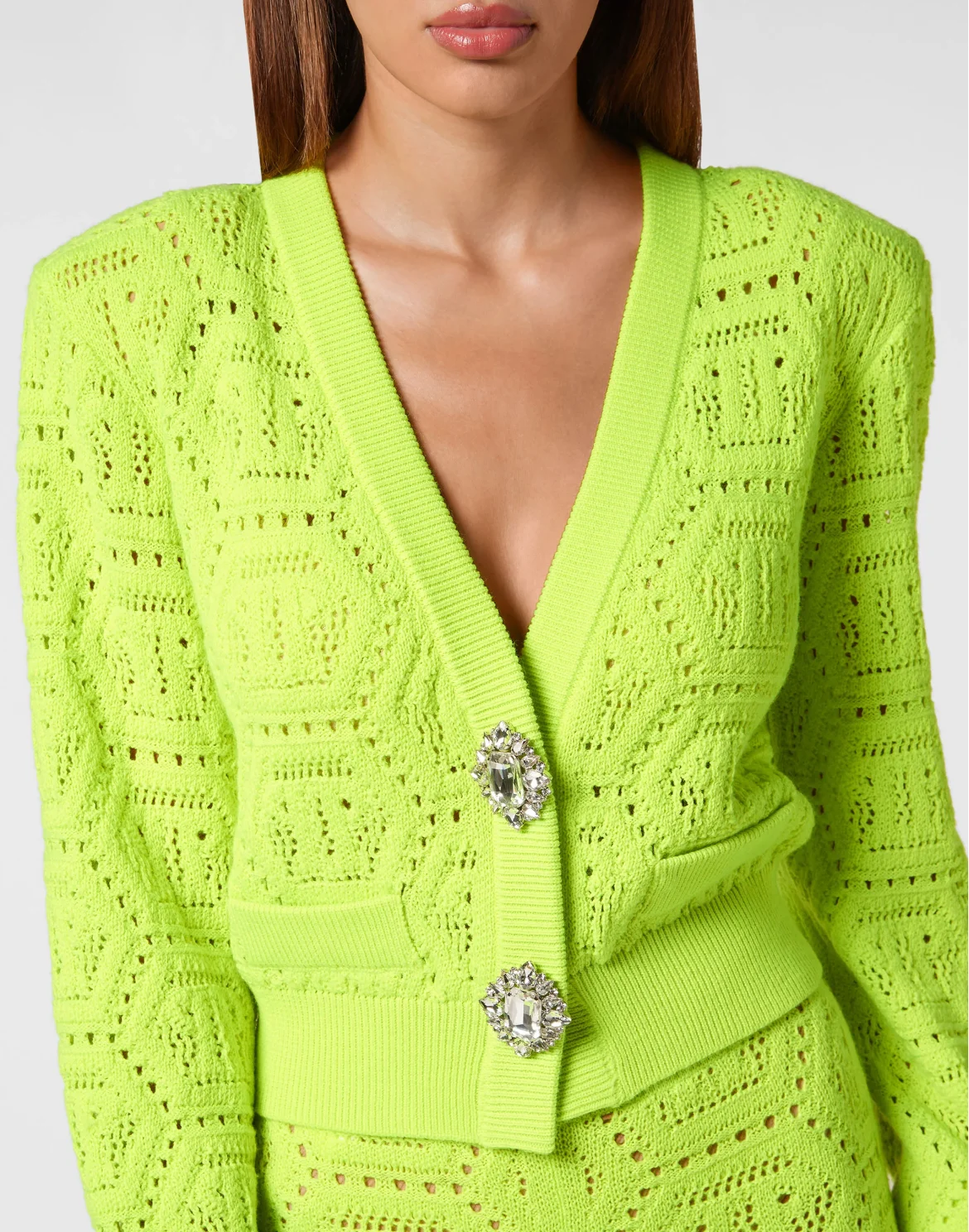 Fluo Knit Cardigan Monogram, цвет: Желтый