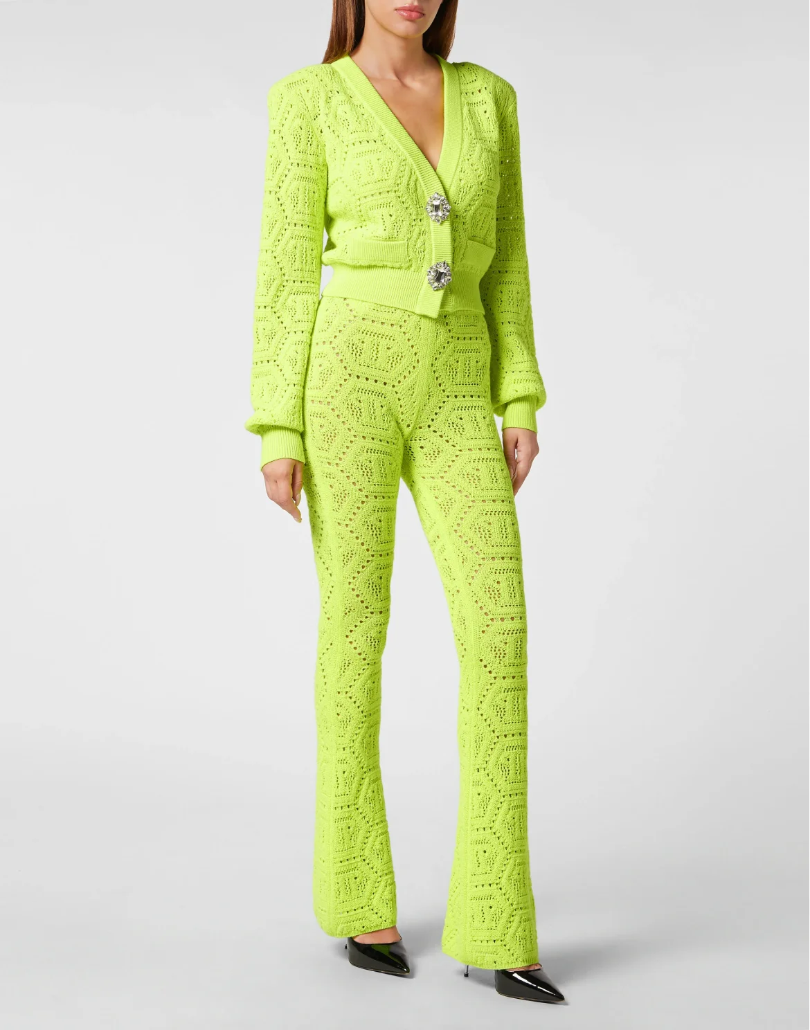 Fluo Knit Cardigan Monogram, цвет: Желтый