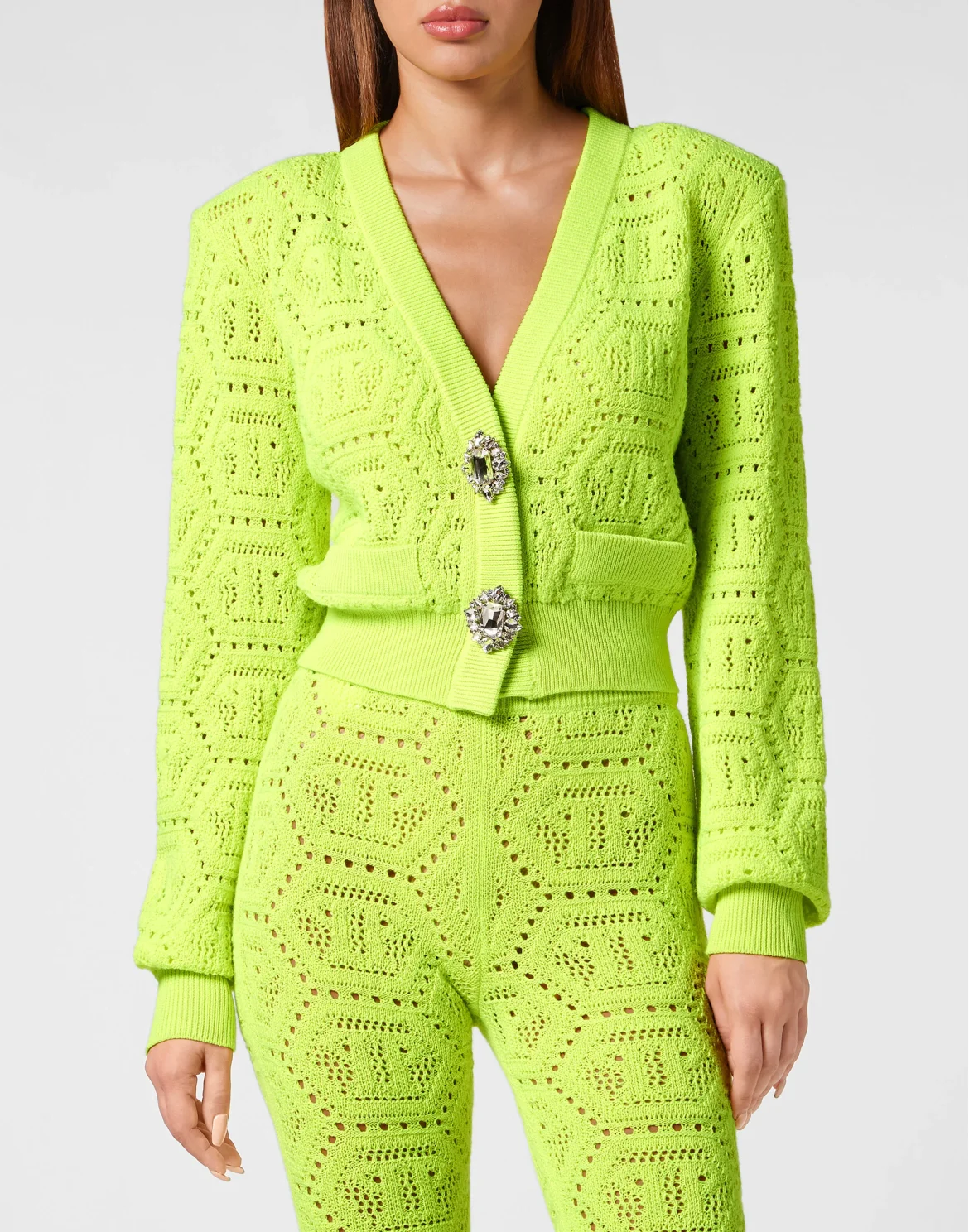 Fluo Knit Cardigan Monogram, цвет: Желтый