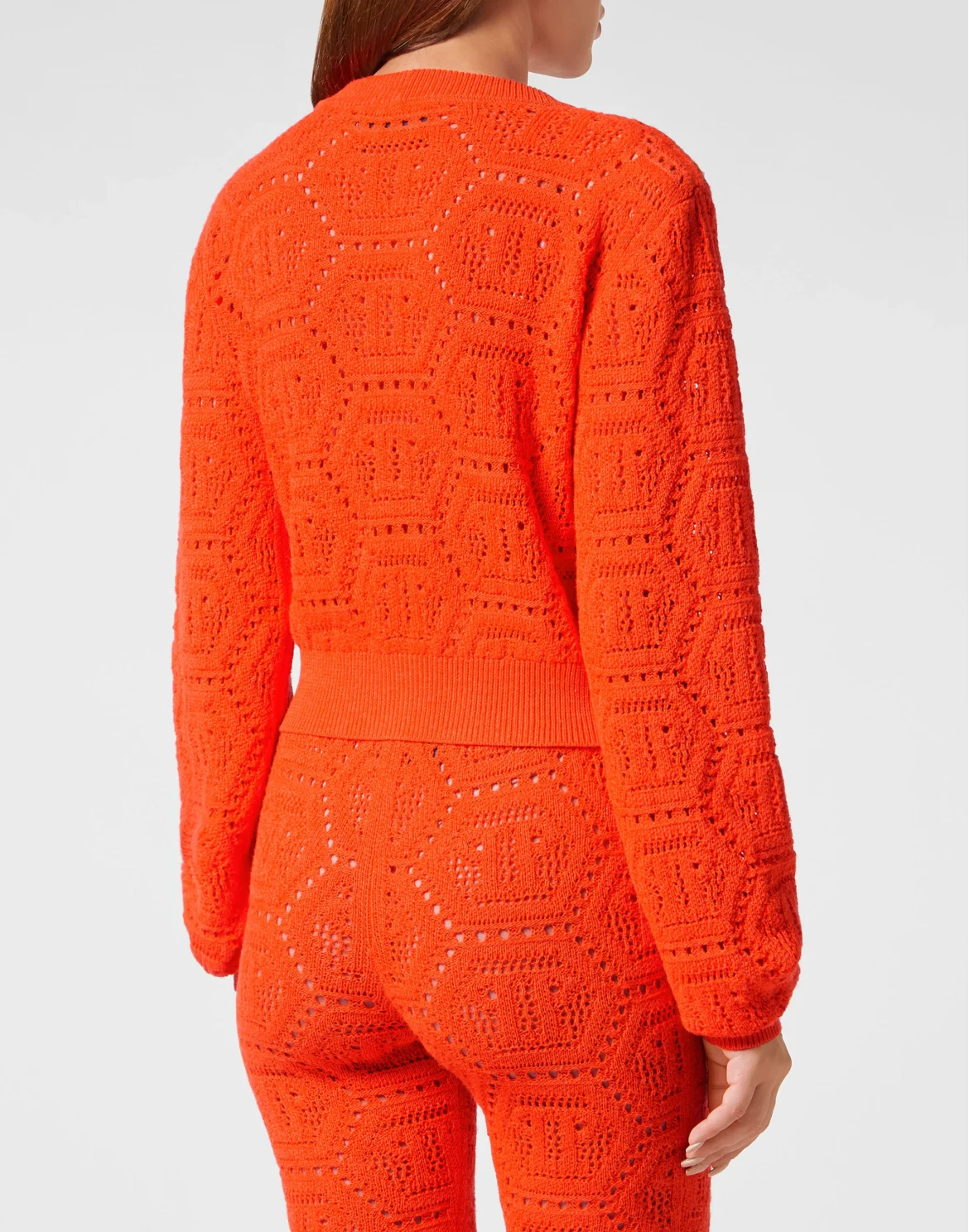 Fluo Knit Cardigan Monogram, цвет: Оранжевый